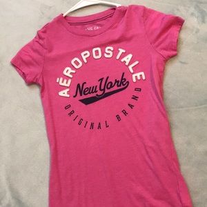 pink XS classic crew tee shirt from Aeropostale